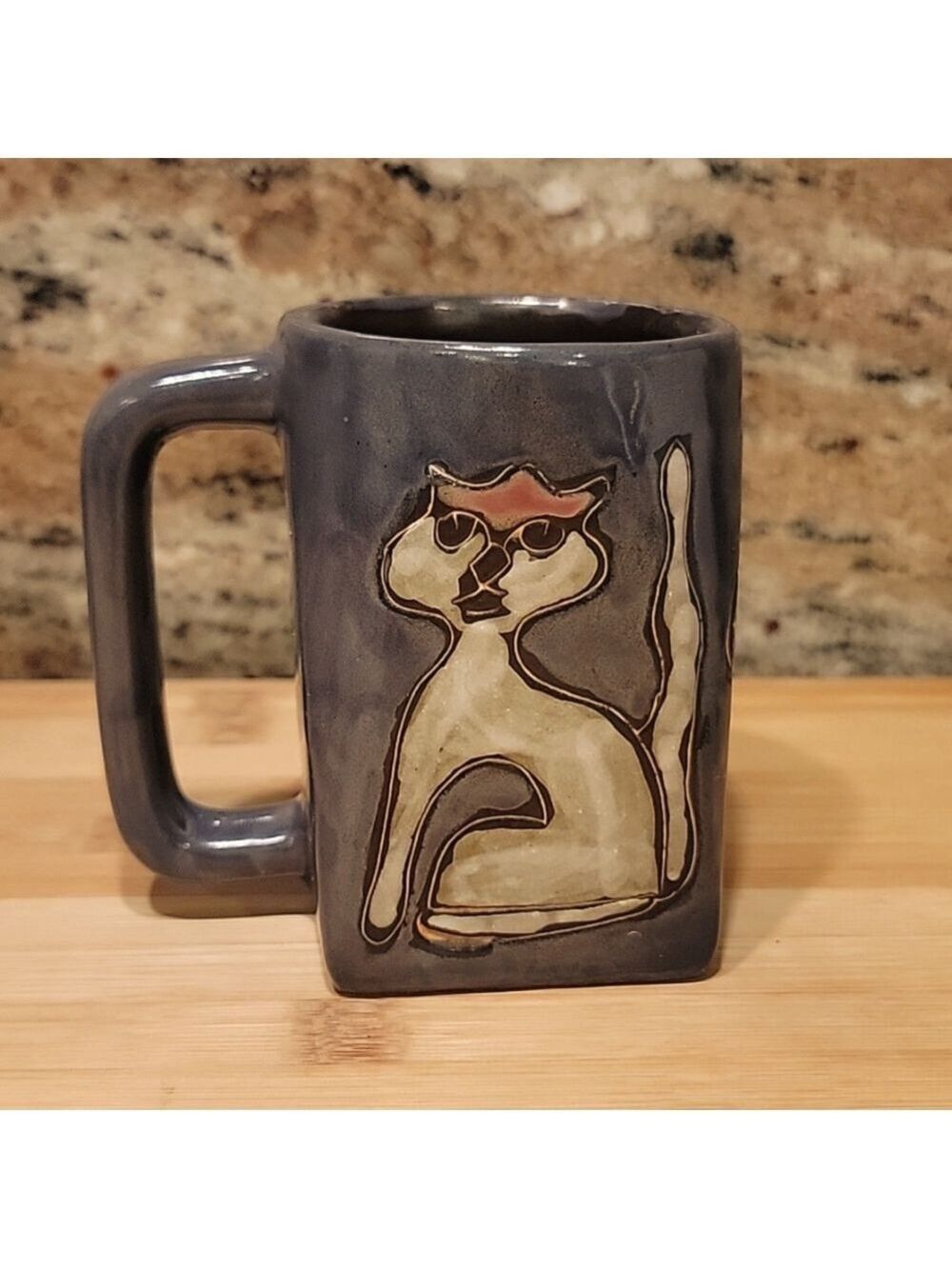 Mara Stoneware Cat Cofee Mug